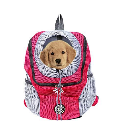 PAPIEEED Pet Carrier Rugzak voor kleine hond kat tot 15 ~ 15 lbs, handsfree huisdier reistas ademend head-out ontwerp hondenzakje waterdichte bodem voor wandelen en reizen