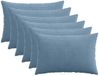 vidaXL Kussensloop 6 pcs HEERLEN Blauw 50 x 75 cm corduroy