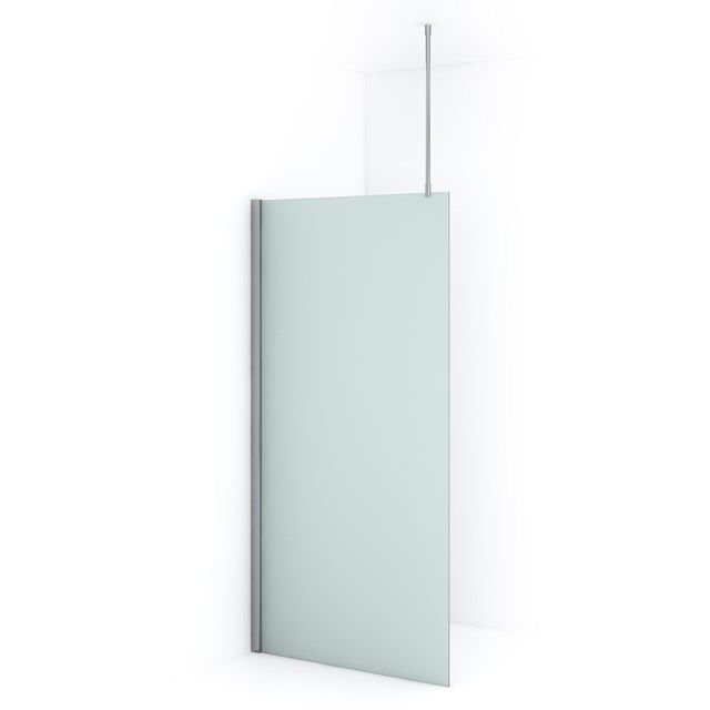 Maxaro Inloopdouche Diamond 100cm 8mm Mat Veiligheidsglas Chroom