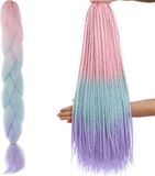 Soulima MAXY Soulima Synthetische Vlechtjes Ombre - Trendy Roze/Navy/Violet - 60 cm