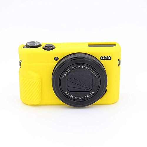Zakao G7X Mark II Case, Zachte Siliconen Tas Lichtgewicht Slanke Huid Rubber Beschermende Digitale Camera Case Cover voor Canon PowerShot G7X Mark II (Geel)