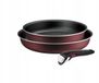 Tefal Ingenio Simply Cook Pannenset (3-delig) - Bordeaux-zwart