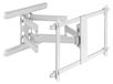 KIMEX Articulerende wandhouder voor TV, geschikt voor schermen van 37 tot 86 inch, met een uitschuifbare arm van 6,9 tot 66 cm, kleur: wit