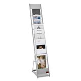 VEVOR Vloerstandaard voor brochures, brochurestandaard voor tijdschriften, 10 vakken, staande tijdschriftenstandaard, catalogusstandaard, tijdschriftenstandaard voor kantoor, beurzen, postkantoor