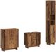 vidaXL - 3-delig - badkamerkast - set - EDE - Oud - hout - Bewerkt - hout