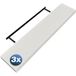 Casaria® Étagère murale Étagère flottante 110cm Lot de 3 Blancs + support