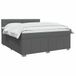 vidaXL Boxspringbed met matras, donkergrijs, 160 x 200 cm, gestoffeerd