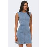 ONLY - ONLBLAIR SL DNM DRESS AKM - Meisjes - Mini jurk - Katoen - Elastaan - Maat S - Lichtblauw Denim