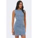 ONLY - ONLBLAIR SL DNM DRESS AKM - Meisjes - Mini jurk - Katoen - Elastaan - Maat S - Lichtblauw Denim