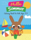 Hello Summer Coloring Book For Kids Ages 4-8