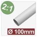 Quadrios 25CA602 Krimpkous zonder lijm Wit 100 mm 50 mm Krimpverhouding:2:1 per meter