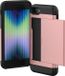 iMoshion Backcover met pasjeshouder - Rosé Goud - Geschikt voor iPhone SE (2022) / SE (2020) / 8 / 7 - Ruimte voor 2 pasjes