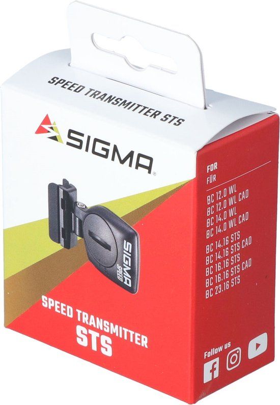 SIGMA SPORT STS Snelheidszender - Zwart