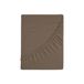 Zer0bed, Hoeslaken voor Frans bed, effen, 100% katoen, maxi-hoek 30 cm, Frans bed, donkerbruin, 130 x 200 cm
