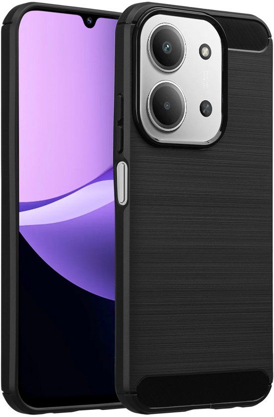 imoshion Hoesje - Geschikt voor Xiaomi Redmi 15C (5G) - Brushed Backcover - Zwart