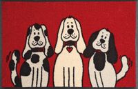 Kleen-Tex Wash+Dry Design Wasbare Deurmat - Three Dogs - 50 x 75 cm
