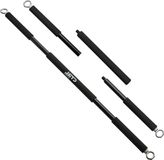 Holland Connections Barre d'entraînement pour exercices squat-biceps-triceps-épaules-dos - Barre réglable en 3 parties pour bandes de résistance - Acier portable durable - Accessoire d'entraînement