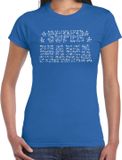 Bellatio Decorations Shoppartners Bv Glitter Super Mama t-shirt blauw met steentjes/ rhinestones voor dames - Moederdag cadeaus - Glitter kleding/ foute party outfit M