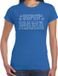 Bellatio Decorations Shoppartners Bv Glitter Super Mama t-shirt blauw met steentjes/ rhinestones voor dames - Moederdag cadeaus - Glitter kleding/ foute party outfit M