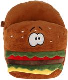 Apollo Grote voetenwarmer slof Fastfood - hamburger - one size - 30 x 27 cm - polyester - cadeau