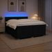 vidaXL Boxspringbed met matras, zwart, 200 x 200 cm, gestoffeerd