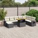 Maison Exclusive - Ensemble de meubles de jardin 9 pièces avec canapé et coussins, noir, en polyrotin