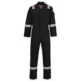 Portwest FR50 Combinaison Réfléchissante Résistante aux Flammes Antistatique et Ignifuge pour Homme avec Protection contre les Arcs Électriques 350g Noire, XL
