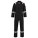 Portwest FR50 Combinaison Réfléchissante Résistante aux Flammes Antistatique et Ignifuge pour Homme avec Protection contre les Arcs Électriques 350g Noire, XL