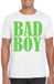Bellatio Decorations Foute party t-shirt voor heren - Bad Boy - wit - glitter - carnaval/themafeest L