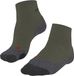 FALKE Dames Wandelsokken TK2 Explore Short W Sso wol functioneel materiaal anti-blaar dik 1 paar, Groen Olive 7830, 39-40