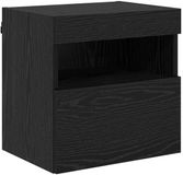 vidaXL Meuble TV chêne noir 2 pièces