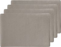 Zeller placemats lederlook - 10x - 45 x 30 cm - taupe - vegan leer - tafel onderleggers