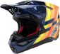 Alpinestars S-M10 TLD Edition 25 Donkerblauw Oranje Geel Fluo Rood Offroad Helm