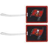 NFL Tampa Bay Buccaneers Vinyl Bagagelabel, 2pk, Rood