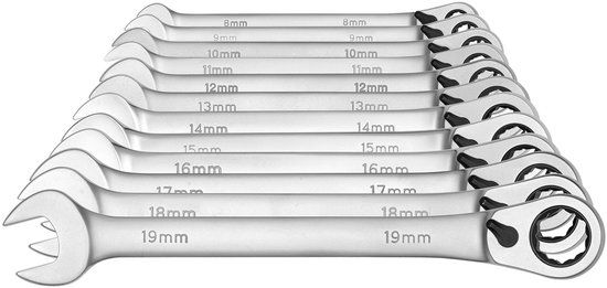 Gedore Ringratel-steeksleutelset | Met klemfunctie | 8-19 mm | 12-delig - 3301085