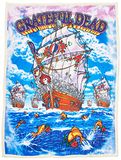 Liquid Blue Grateful Dead Ship of Fools Warm Coral Fleece Throw Blanket 50" x 60"