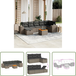 Vidaxl Canapé d'angle - Salon de jardin 8 pièces avec coussins gris résine tressée