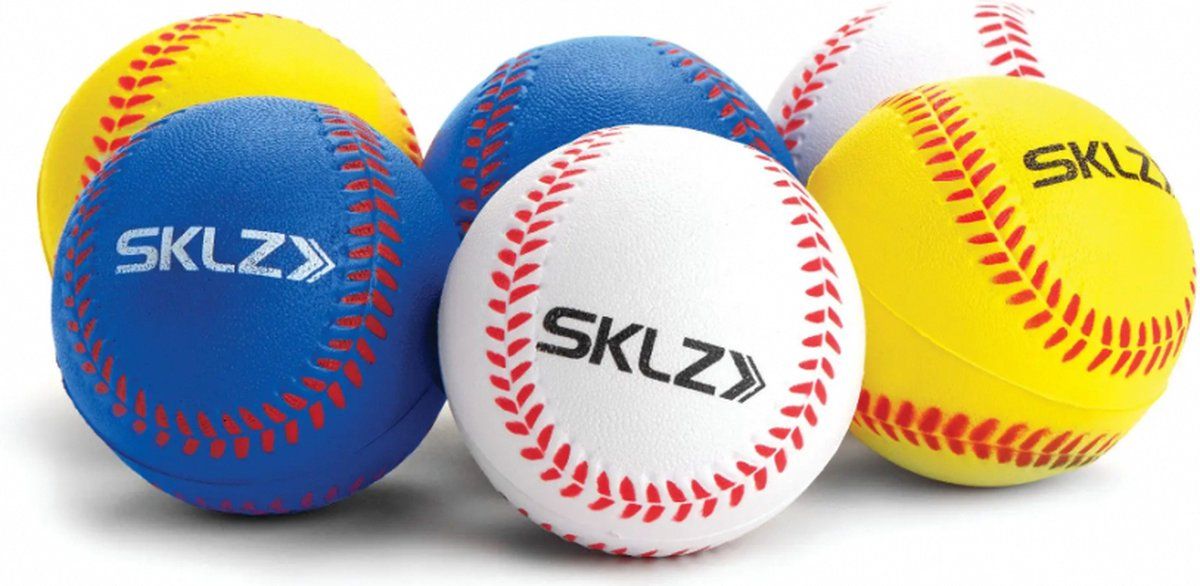 SKLZ - MLB - Foam Baseballs - 6 stuks - 3 kleuren - Trainingsballen