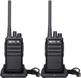 Retevis RT617 émetteur, émetteur bibande, 16 canaux, 1200 mAh, VOX, microphone non magnétique, talkie-walkie PMR sans licence pour écoles, chantiers, supermarchés, sécurité (1 set, noir)