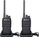 Retevis RT617 émetteur, émetteur bibande, 16 canaux, 1200 mAh, VOX, microphone non magnétique, talkie-walkie PMR sans licence pour écoles, chantiers, supermarchés, sécurité (1 set, noir)