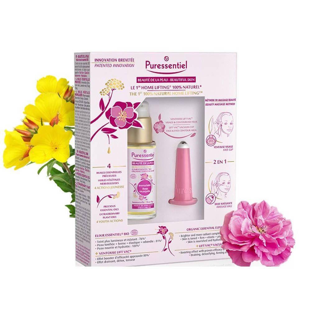 Puressentiel Puressentiel Prachtige Huid Koffer Home Lifting Elixir + Zuignap