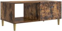 vidaXL Salontafel Gerookt eiken 90 x 50 x 40 cm Bewerkt hout