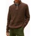 Tommy Hilfiger Fisherman Rib Zip Sweater Highland Khaki