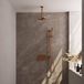 Brauer Copper Edition Thermostatische Regendoucheset Inbouw - Hoofddouche 20 cm - Met Drukknoppen - Handdouche Staaf - Doucheslang - Geintegreerde Glijstang
