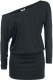 Black Premium by EMP Zwarte Jerseyjurk met Boothals - Dames - 3XL
