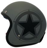 Apex JI100 Star Mat Zwart Grijs Jethelm - Helm