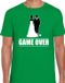 Bellatio Decorations Vrijgezellenfeest T-shirt - Heren - Game Over - Groen - XXL