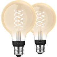 Philips Hue Filament White Globe E27 2-pack