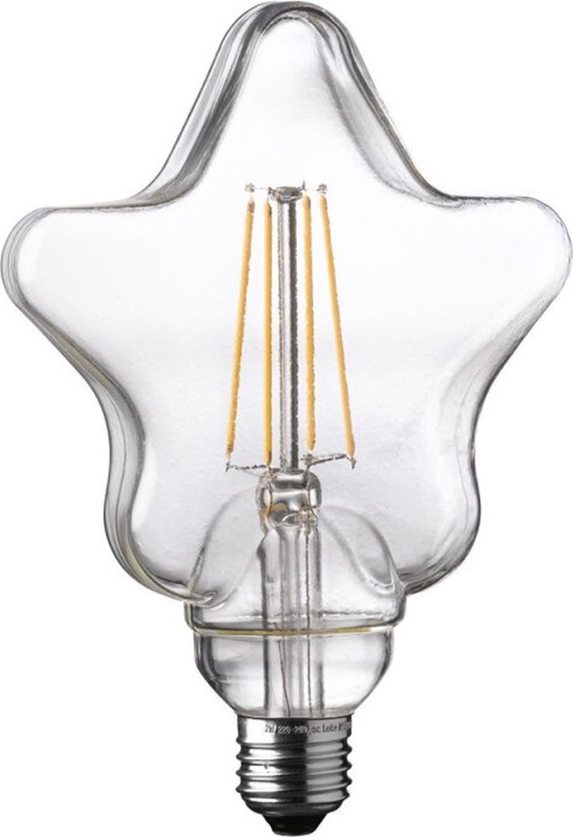 Wofi LED filament lamp stervorm E27 4W 1800K Helder Niet dimbaar