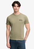 Superdry Classic Essential Graphic T-shirt Relaxed Fit Homme L Kaki Clair Vert